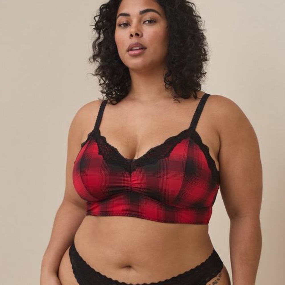 Torrid 2X Epic Red Lightly Lined Microfiber Longline Bralette NWT - Picture 2 of 10